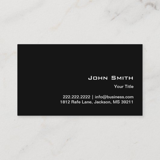 Handbediend licht donker visitekaartje (Achterkant)