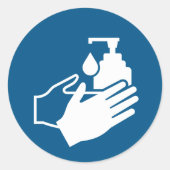 Handbediende sensor gebruiken ronde sticker (Voorkant)