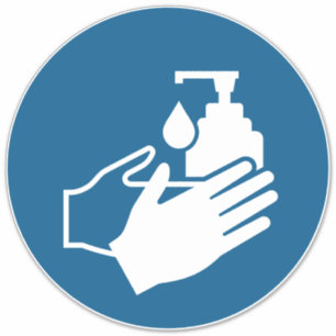 Handbediende sensor gebruiken sticker