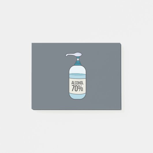 Handbeenderer met 70% alcohol post-it® notes (Voorkant)