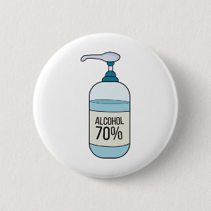 Handbeenderer met 70% alcohol ronde button 5,7 cm