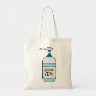 Handbeenderer met 70% alcohol tote bag