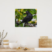 Handbeige Blackbird Poster (Keuken)