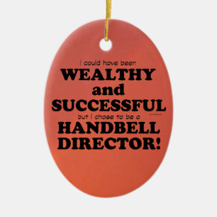 Handbell Director Wealthy & Successful Ceramic Orn Keramisch Ornament