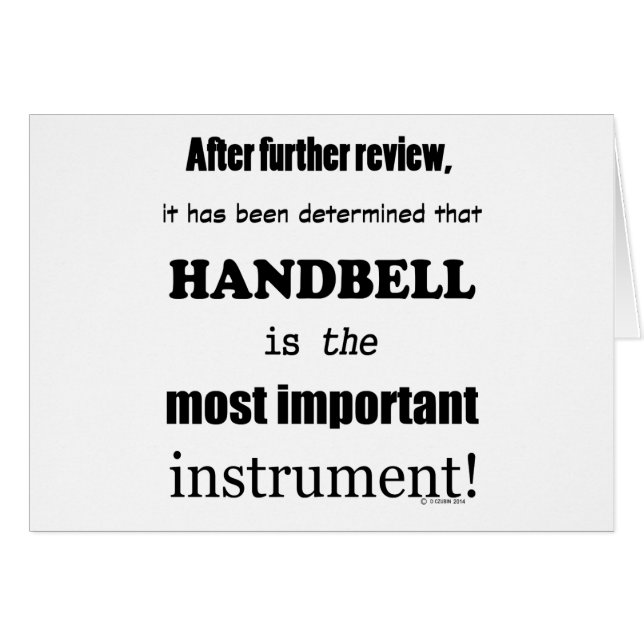 Handbell Instrument le plus important (Devant horizontal)