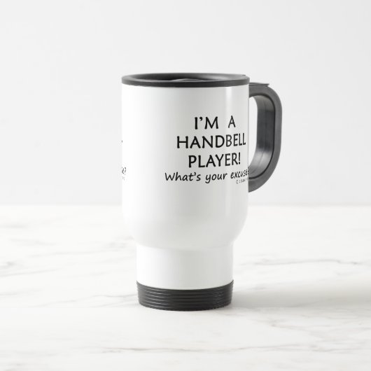 Handbell Player Pardon Travel Mug Reisbeker (Voorkant rechts)