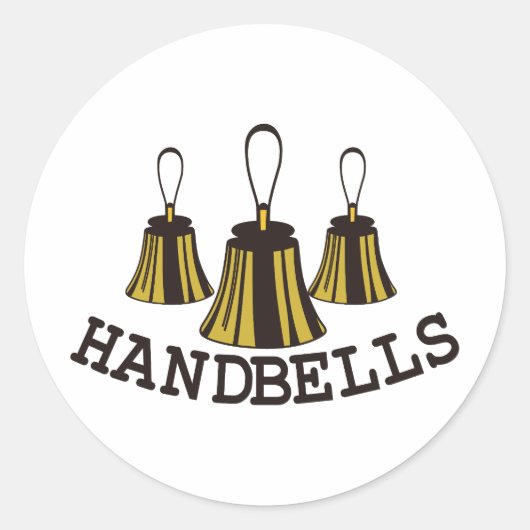 handbellen ronde sticker (Voorkant)
