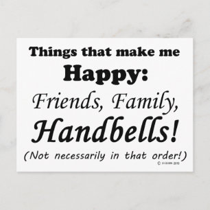 Handbells maken me gelukkig briefkaart