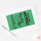 Handbells Sentent La Musique Sticker Rectangulaire (Enveloppe)