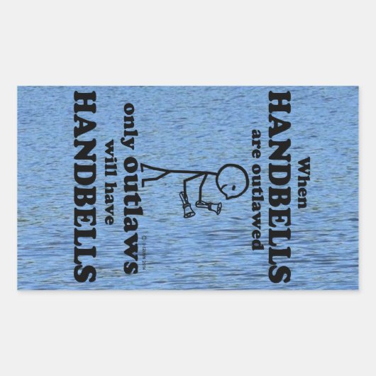 Handbells Verboden rechthoekige Sticker (Voorkant)