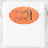 Handbells Zombie Explode Oval Sticker (Tas)