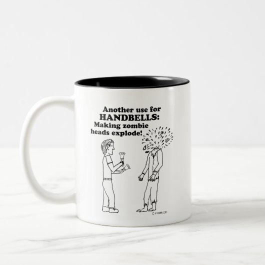 Handbells Zombie Explode Two-Tone Coffee Mok (Links)