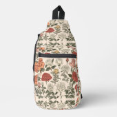 Handbeschilderde bloemen sling bag (Voorkant)