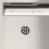 Handbeschilderde kwallen, levendig patroon. magneet (Insitu (Vaatwasser))