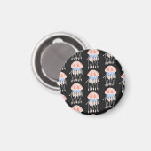 Handbeschilderde kwallen, levendig patroon. magneet (Voorkant / Achterkant)