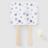 Handbeschilderde stippen handwaaier (Voorkant en achterkant)