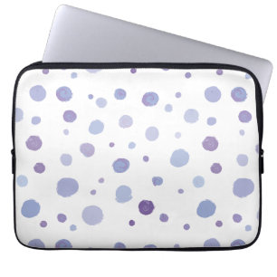 Handbeschilderde stippen laptop sleeve