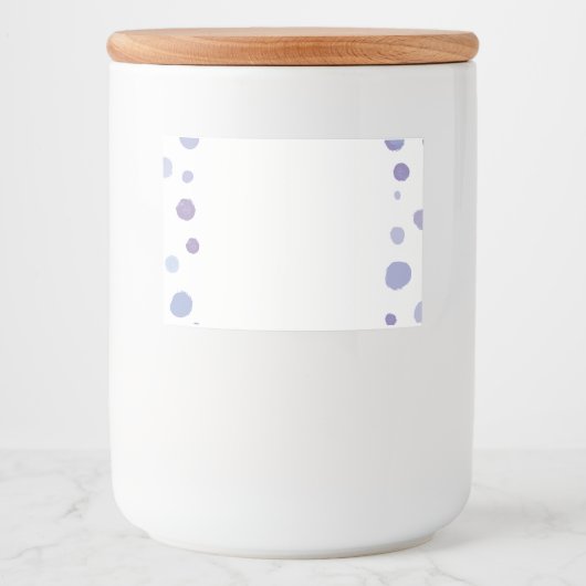 Handbeschilderde stippen voedselcontainer etiket (Voorkant)