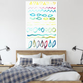 handbeschilderde vormen canvas afdruk (Insitu (Slaapkamer))