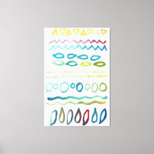 handbeschilderde vormen canvas afdruk