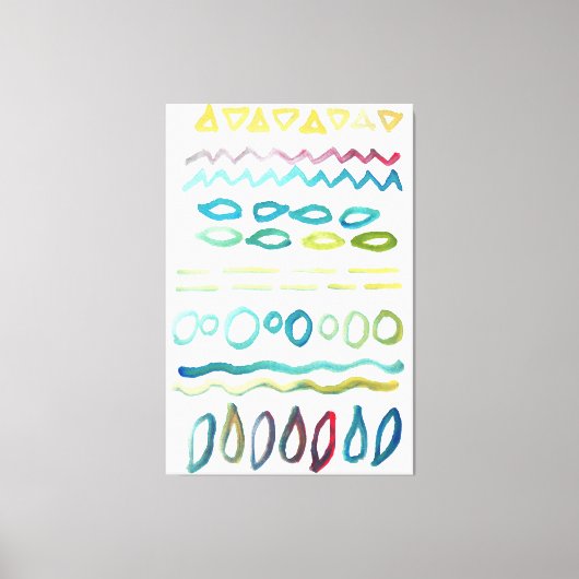 handbeschilderde vormen canvas afdruk (Voorkant)