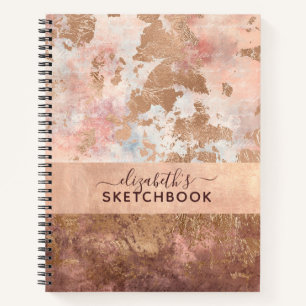 Handboek Elegant Roos Gold Pink Marmer Notitieboek