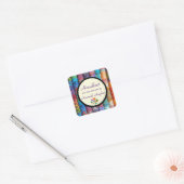 Handbreiwerk Vierkante Sticker (Envelop)