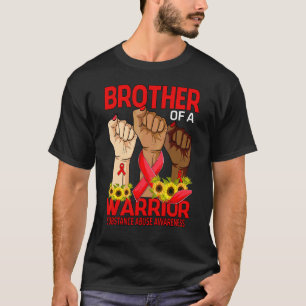 Handbroer van een krijger Substance Abuse Awarenes T-shirt