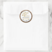 Handdesinfecteriegel 'Verspreid Liefde' Houten Bed Ronde Sticker (Tas)