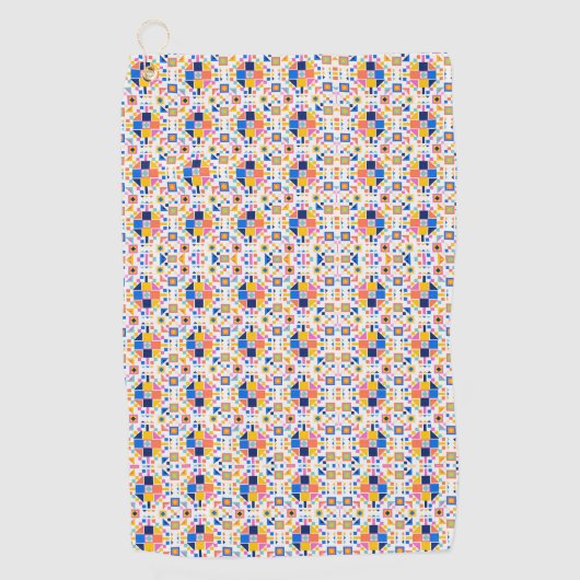 Handdoek met ingewikkeld, kleurrijk geometrisch pa (Voorkant)