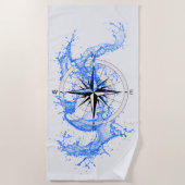  handdoek met Roos Compass (Voorkant)