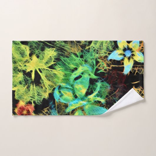 Handdoek met vlinder en bloemhanddoek (Handdoek)