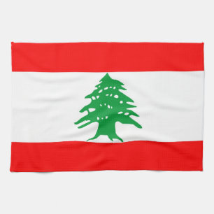 handdoek onder de vlag van libanon