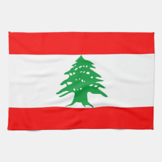 handdoek onder de vlag van libanon