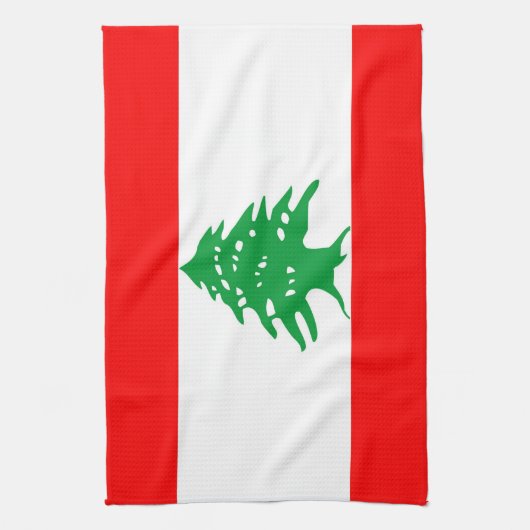 handdoek onder de vlag van libanon (Verticaal)