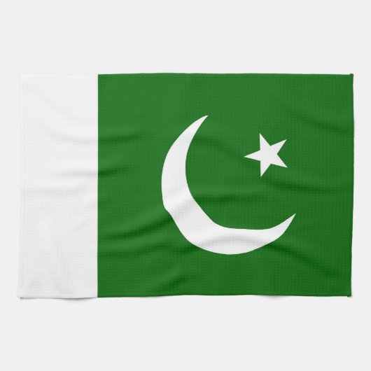 handdoek onder de vlag van pakistan (Horizontaal)