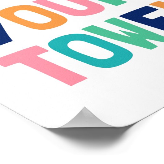 Handdoek ophangen, Kinderen Badkamer Decor Poster (Hoek)