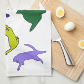 Handdoek voor kleurrijke Katten (Quarter Fold)