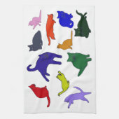 Handdoek voor kleurrijke Katten (Verticaal)