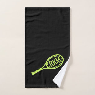 Handdoek voor Tennis Monogram Simple Black