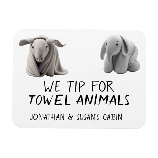 Handdoekdieren Funny Cruise Deurmarkering Magneet (Horizontaal)