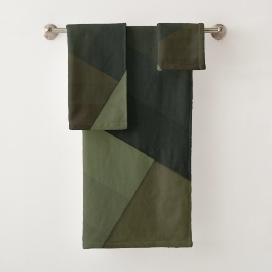Handdoeken, hangwerk, gecombineerd, olijfdoek, gro bad handdoek (Insitu)