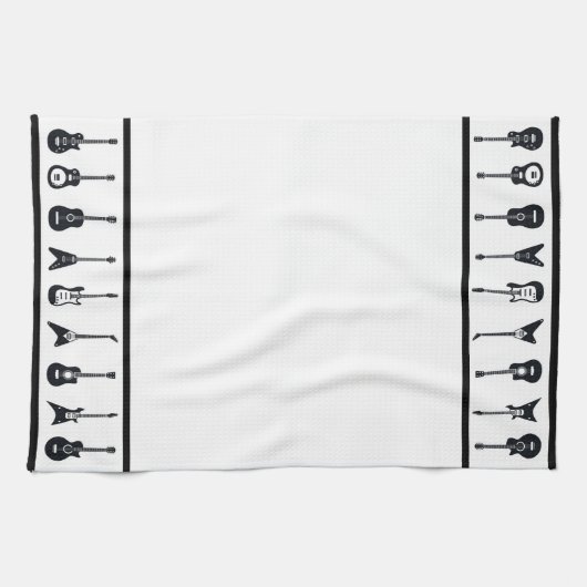 Handdoeken voor zwarte en witte gitaren (Horizontaal)