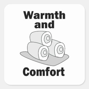Handdoeken Warmte En Comfort Vierkante Sticker