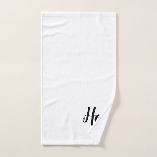 Handdoekenset met haar monogram bad handdoek (Handdoek)