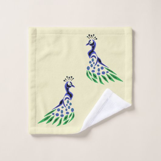 Handdoekjes: Peacock's Bad Handdoek (Wasdoekje)