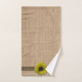 Handdoekset - Burlap en Rain-Drenched Sunflower Bad Handdoek (Handdoek)