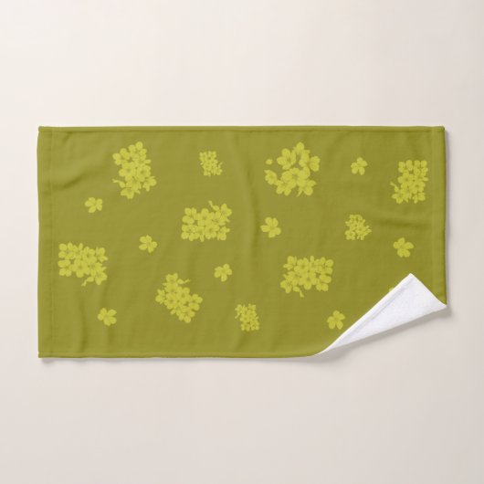Handdoekset Chartreuse limoen goudfloraal Bad Handdoek (Handdoek)