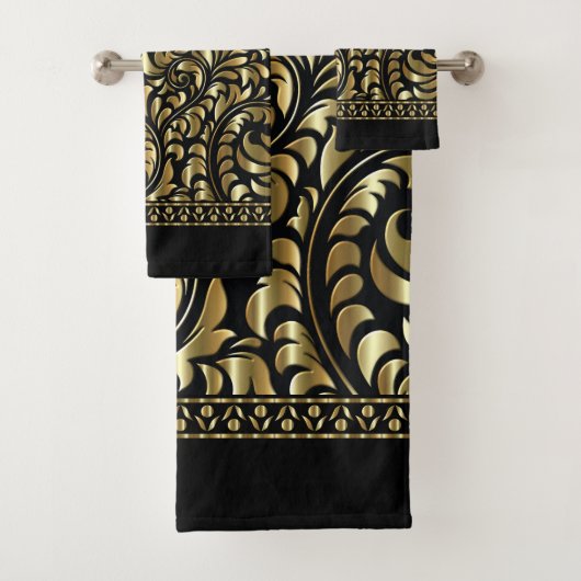 Handdoekset - Drama in zwart en goud Bad Handdoek (Insitu)
