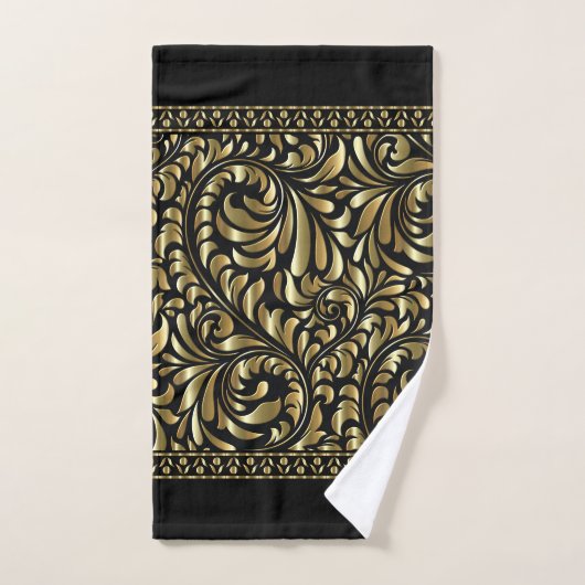 Handdoekset - Drama in zwart en goud Bad Handdoek (Handdoek)